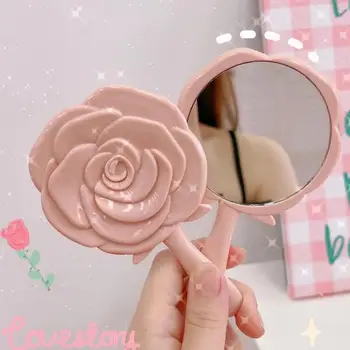 3D Стерео Ретро Форма на Рози Козметично Компактно Огледало за грим Ръчно Огледало Ръчно Огледало Компактно Огледало