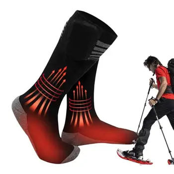 Чорапи с отопление за ски Дамски чорапи с подово отопление и уреди за крака, чорапи, захранван с батерии, зимни чорапи с подгряване за къмпинг сред природата, лов, ски