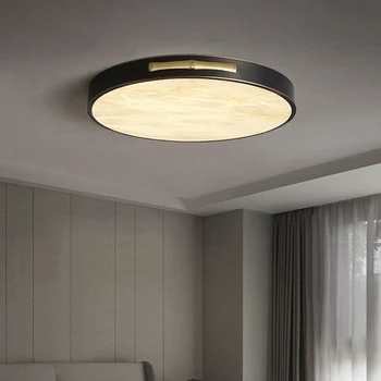 Тавана лампа за дневна в скандинавски стил, с модерен хотелски проект, Мрамор тавана лампа за кабинета