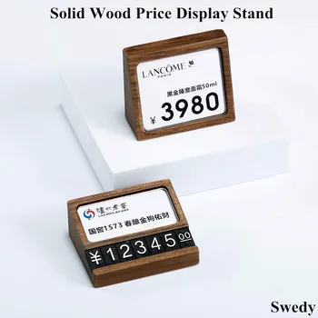 56x47 мм, Дървена Мини-цена С номер Кубична тагове Промоционална Цена Хартиена картичка на Притежателя на Марката Поставки за дисплея