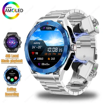2024 Нови AMOLED Смарт Часовници За Мъже Жени GPS Тракер 4 GB Локално Възпроизвеждане на Музика HD Запис 3 В 1 Предизвикателство Smartwatch За Huawei, Xiaomi