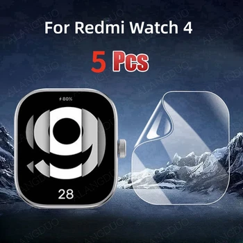 5 БР Мека Филм За Redmi Watch 4 3 Active Full Cover Гидрогелевая Фолио За Защита на екрана От надраскване За Redmi Watch 3 4