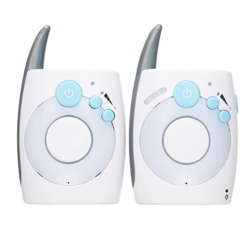 Преносим има бебе монитор с цифров звук 2,4 Ghz, двупосочен разговор, Кристално чист детектор на детския плач, чувствителна предаване