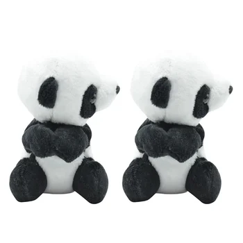 2 бр. скоба за бележки, украшающий скоба, плюшен играчка за отпускане на пръстите под формата на панда, държач за снимки, за украса