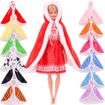 Коледно облекло Kawaii, топла зима обикновен дъждобран, дрехи за барби и 30-инчов куклен театър-елфи, аксесоари, детски играчки, подаръци