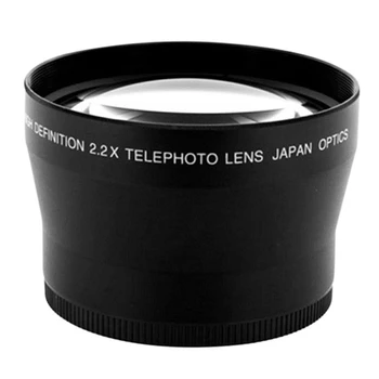 Обектив Телеконвертера 72 мм 2.2 X Универсален Телеконвертер Огледално-рефлексен фотоапарат е Подходящ За обектив Беззеркальной фотоапарат Canon, Nikon, Sony