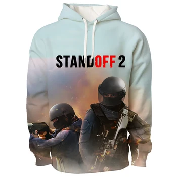 Standoff 2 3D Блузи, мъжки дрехи, пуловер с дълъг ръкав, блузи с качулка за стрелба с пистолет, модни блузи, градинска облекло оверсайз