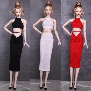 Секси комплект дрехи/ тънък топ + дълга пола/ 30 см стоп-моушън дрехи, летни дрехи костюм екипировка за 1/6 Xinyi FR ST Дрехи на Барби кукли