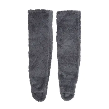 Плюшени Чорапи-Чехли, 1 Чифт Пухкави Чорапи Над Коляното, Меки Топли Удобни Плюшени Чорапи-Чехли, Дълги Пухкави Гети