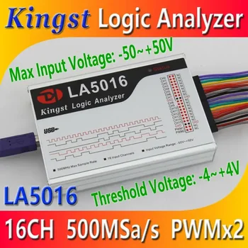 Kingst-Analizador lógico LA5016 USB, 500М de tasa muestreo máxima, 16 canales, muestras 10Б, MCU,ARM, herramienta puraci