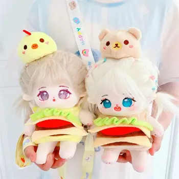 4 Стила кукольной дрехи, Ежедневни облекла Играчки Аксесоари за Мини-боди Модни рокли-хамбургери за кукли с памучен пълнеж