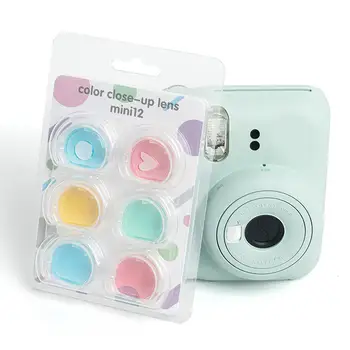 Набор от филтри 4/6 цветове За фотоапарат Fujifilm Instax Mini 12 С Цветен Филтър Близък план На камерата Миг печат Instax Mini 12 G1U6