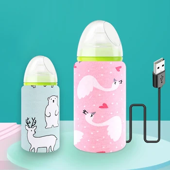 USB-нагревател за шишета с млечна вода, количка, чанти нагревател бутилки за хранене на новороденото, Преносими нагреватели за хранене от шише
