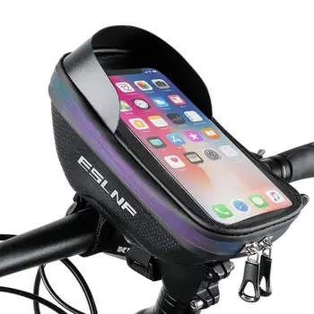 Аксесоари за велосипеди Водоустойчив предната чанта за велосипед с просторен държач за телефон със сензорен екран и е Идеално за каране на планински шоссейном колоездене на открито