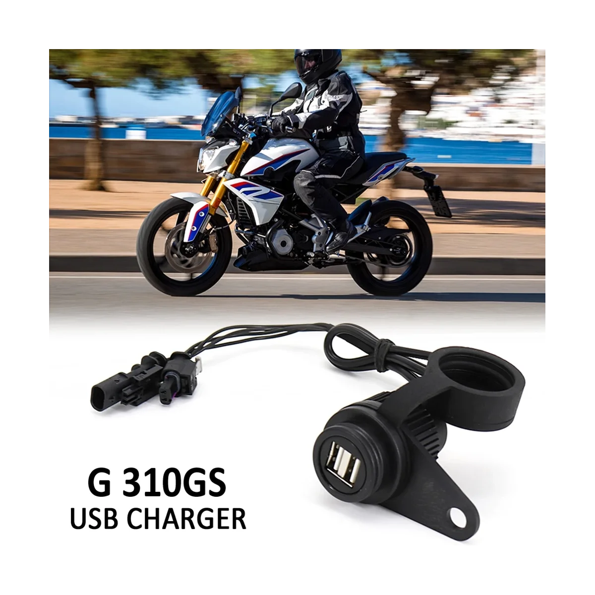Аксесоари за мотоциклети с двоен съединител USB за BMW G310GS R18 G310 GS F900R F900XR с линия Lossless Изображение 1