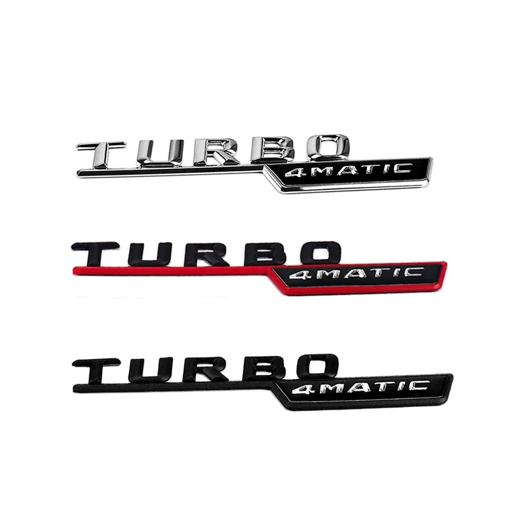2 елемента от Страничната Стикер TURBO 4MATIC На Mercedes Benz W212 W221 W205 W204 W202 GLA CLA CLS GLC GLE TURBO 4MATIC Емблемата на Иконата Стикер Изображение 0