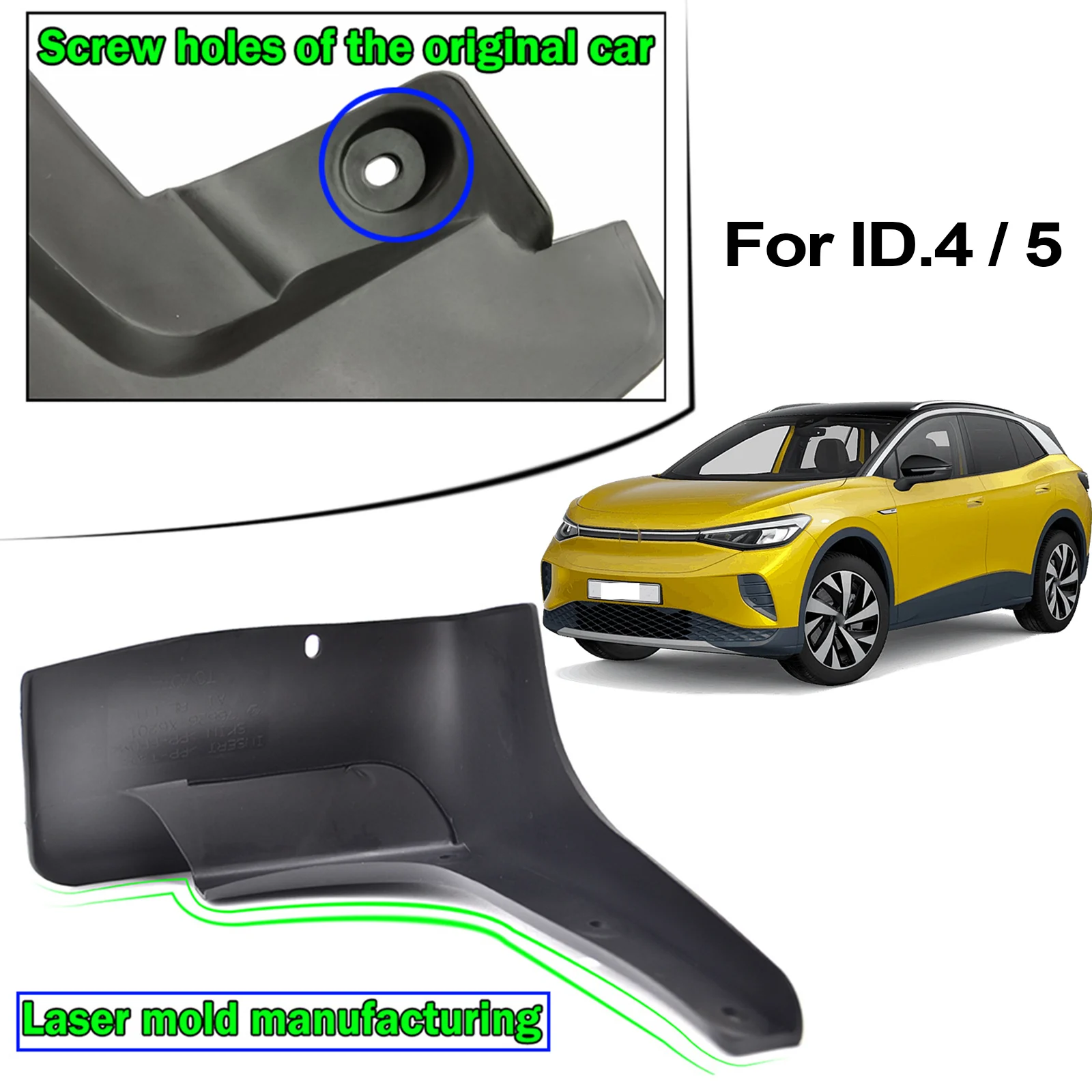 За VW ID.4 ИД.5 ID4 ID5 EV 2020 2021 2022 2023 Калници Калници Преден Заден Формованное Крило на Колата Стикер За подреждане Изображение 5
