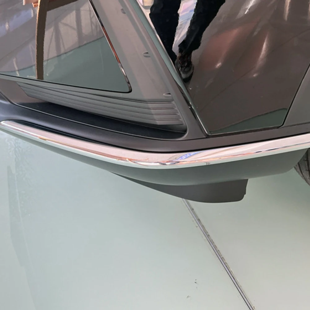 Хромирани елементи предна странична броня на автомобила за по -V 2022 2023 Защитна подплата, за да краища на устните броня Изображение 5