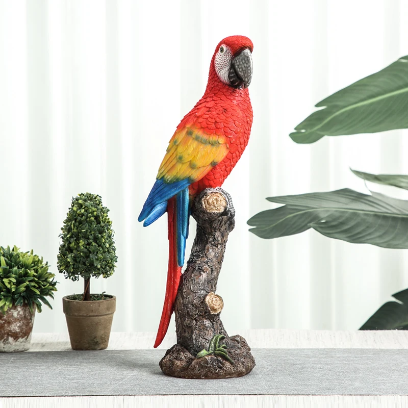 Творчески украса за папагали, имитация украса на стаята за занимания, модел птици, градински декор, занаяти Изображение 3