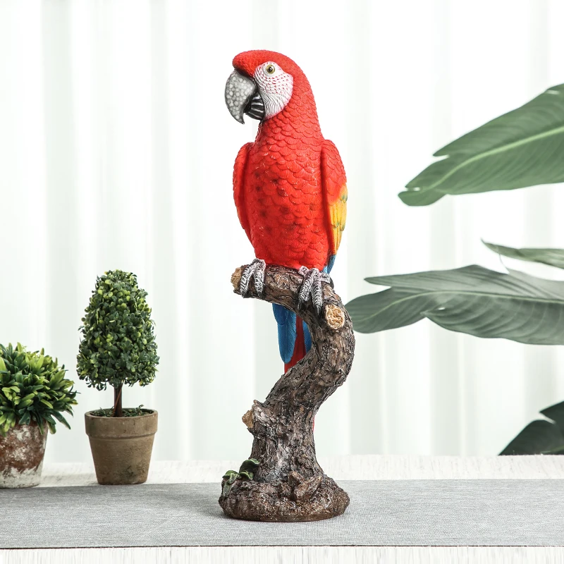 Творчески украса за папагали, имитация украса на стаята за занимания, модел птици, градински декор, занаяти Изображение 4