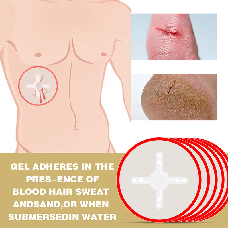 6шт band-спин за на рани, Предпазват кожата от наранявания, да се Спре кървене Дишащи Водоустойчиви и разтеглив Изображение 4