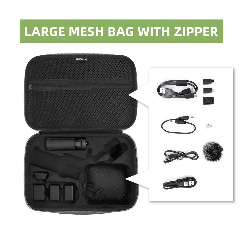 Комплект ръчни чанти за съхранение, 1 бр., куфар-стабилизатор на голям капацитет, защитен калъф, съвместим с Dji Rs3 Mini Dropshipping Изображение 3