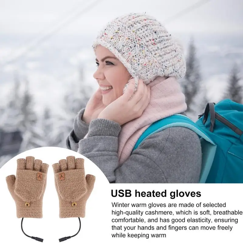 Ръкавици с топъл, зареждащи се чрез USB, Зимни мотоциклетни ръкавици с топъл, водоустойчив ски ръкавици със сензорен екран, е задължително наличието на улично оборудване Изображение 2