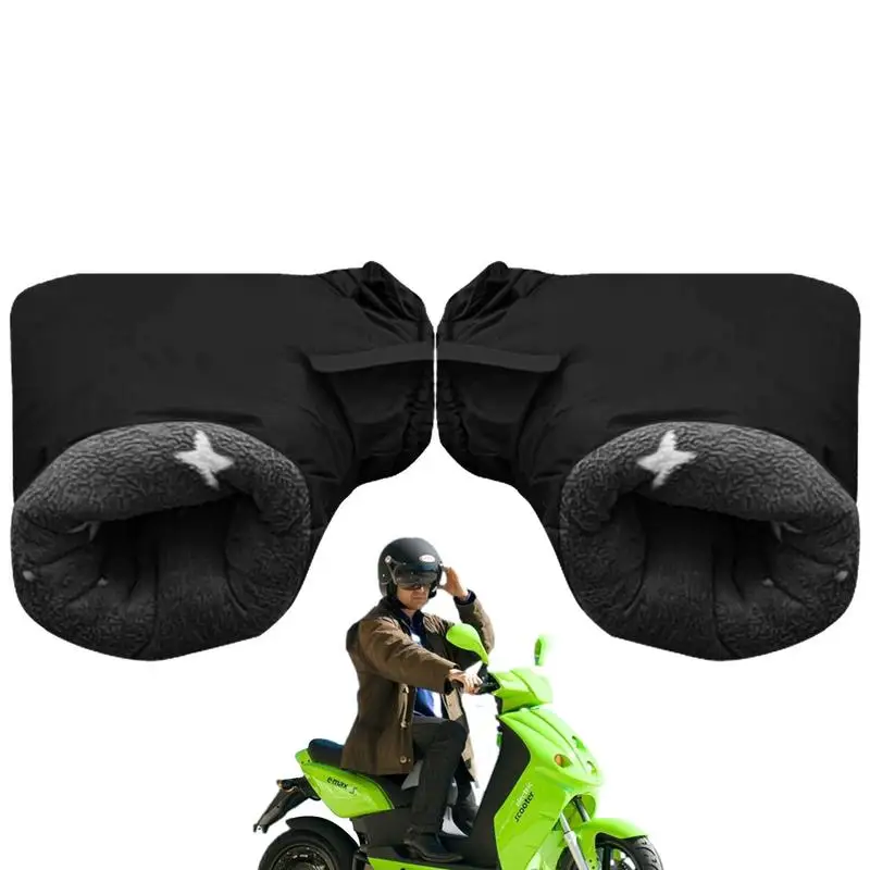 Ръкавици за волана, водоустойчив велосипедни ръкавици със сензорен екран, които предпазват от надраскване, топли Бар ръкавици с един пръст, колоездене, спортни ръкавици, Аксесоари за мотокрос Изображение 1