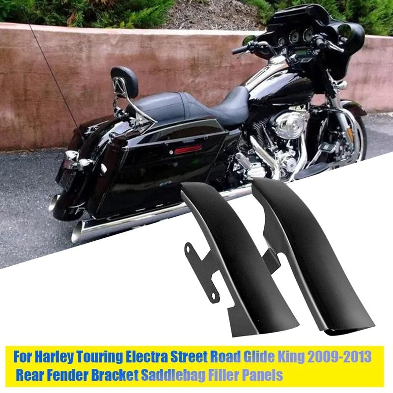 1 чифт скоби задното крило на мотоциклет, пълнители за седла, чанти Touring Electra Street Road Glide King 2009-2013 Изображение 0