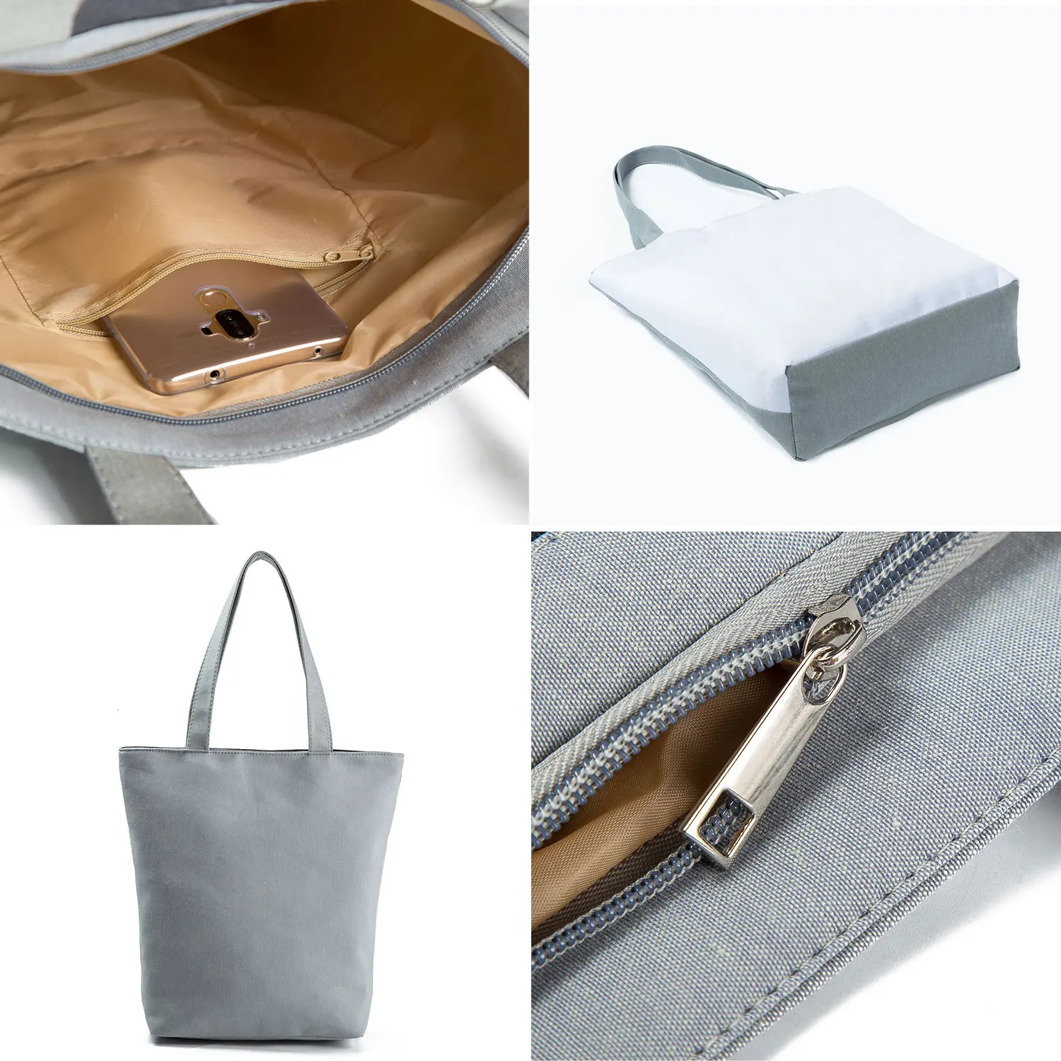 Художествена цветна дамска чанта-тоут с маслена печат, Еко-торбички за пазаруване, ежедневна чанта за супермаркет, преносими ежедневни училищна чанта, чанта през рамо Изображение 4