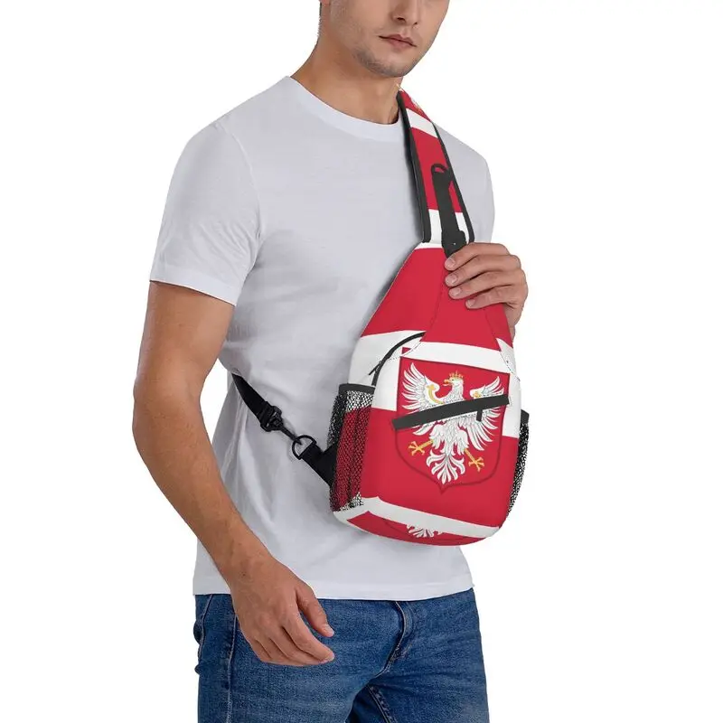 Ежедневна чанта с флага на Кралство Полша за пътуване, туризъм, мъжки раница през рамо, с раница на рамо Изображение 5