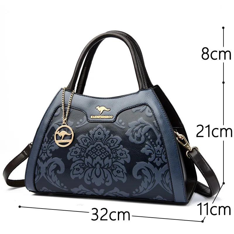 Нова Дамска чанта, Луксозни Чанти от Телешка кожа за Жени на Известните марки Чанта през Рамо за Жени Кожени Чанти през рамо Sac a main Изображение 1
