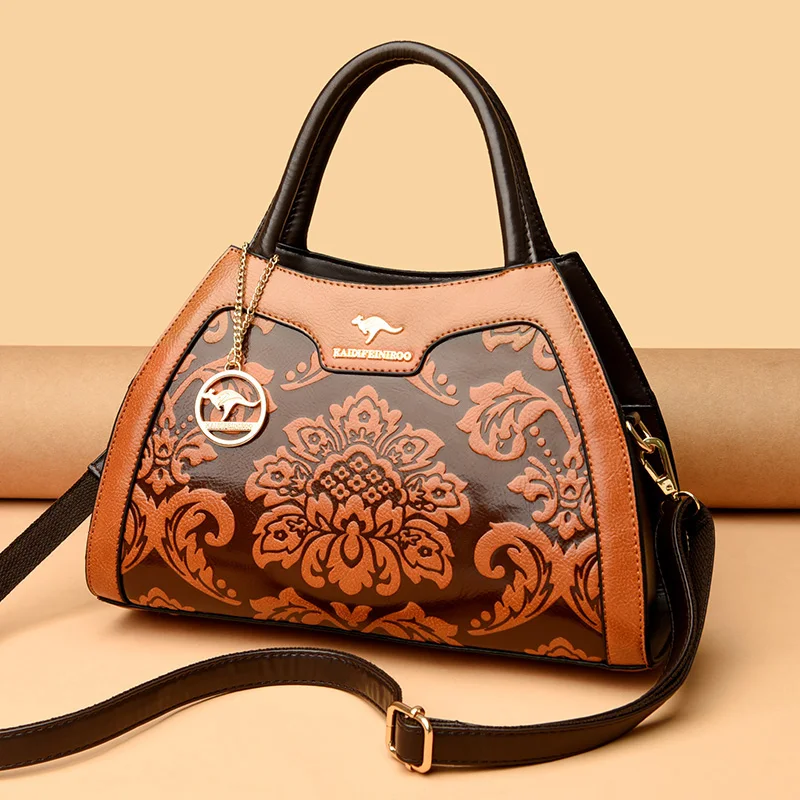 Нова Дамска чанта, Луксозни Чанти от Телешка кожа за Жени на Известните марки Чанта през Рамо за Жени Кожени Чанти през рамо Sac a main Изображение 4