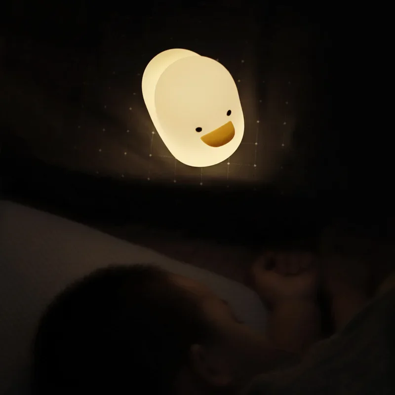Скандинавски Сладък Cartoony Слабо Пате Led нощна светлина Силикон USB-лека нощ за зареждане на Празнични Подаръци Детска Стая, Нощно Шкафче Спалня Изображение 5