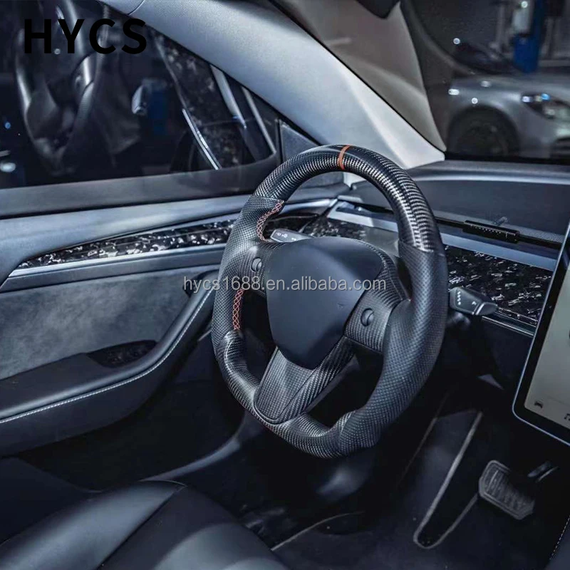 Аксесоари за интериора на колата, панел на централната конзола от настоящото въглеродни влакна за Tesla model3 Y X S Изображение 2