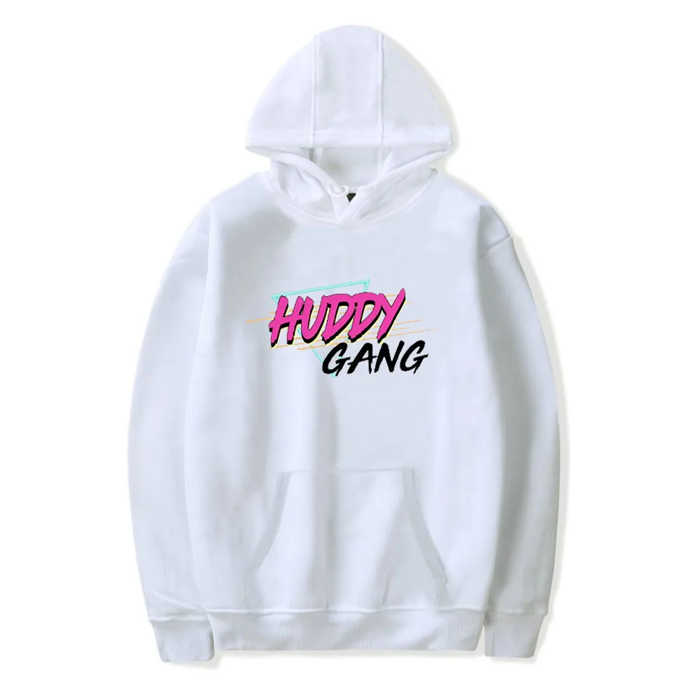 Качулки HUDDY GANG, мъжки и женски качулки в стил хип-хоп с писмото принтом, пуловери унисекс, градинска дрехи, популярни качулки Chase Hudson HUDDY GANG Изображение 2