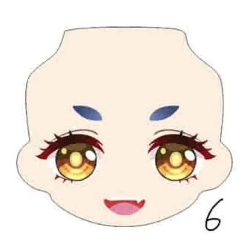 Genshin Impact Xiang Линг Ob11 Ob22 Лице за кукли GSC, стикер с вода ръчно изработени, лицеви панели, аниме, игри, аксесоари, играчки за cosplay Изображение 4