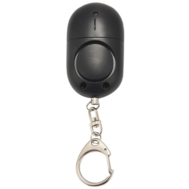 4X Ключодържател за аларми за лична защита-устройство за звук на сирената на 130 DB с фенерче, за повишаване на сигурността (черен) Изображение 3