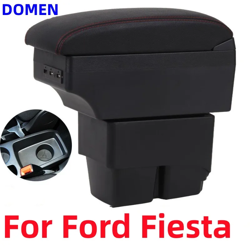 За Ford Fiesta Кутия за подлакътник Детайли на интериора резервни Части за специални модернизация на Автомобилни аксесоари Централна кутия за съхранение на автомобилния лост Изображение 0