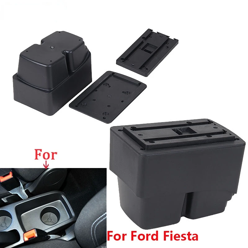 За Ford Fiesta Кутия за подлакътник Детайли на интериора резервни Части за специални модернизация на Автомобилни аксесоари Централна кутия за съхранение на автомобилния лост Изображение 1
