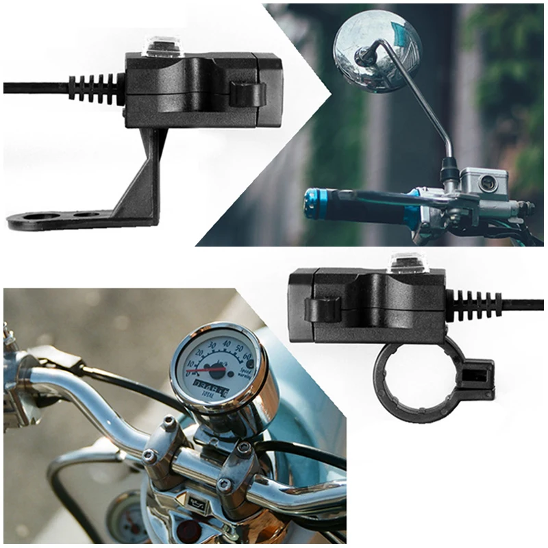1 ~ 8ШТ Двойно USB Мотоциклет Волана Зарядно Устройство Адаптер Водоустойчив Конектор за хранене Изображение 3