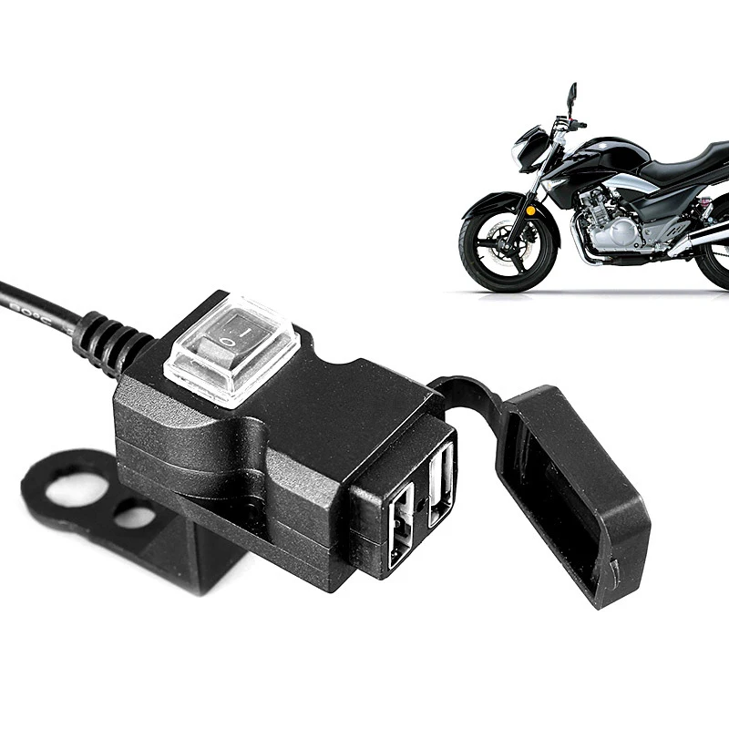 1 ~ 8ШТ Двойно USB Мотоциклет Волана Зарядно Устройство Адаптер Водоустойчив Конектор за хранене Изображение 5